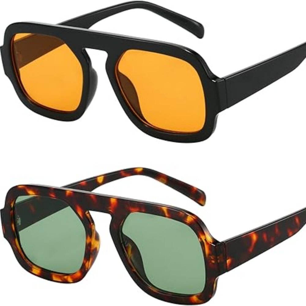 Trendy Square Aviator Sunglasses‎ for Women